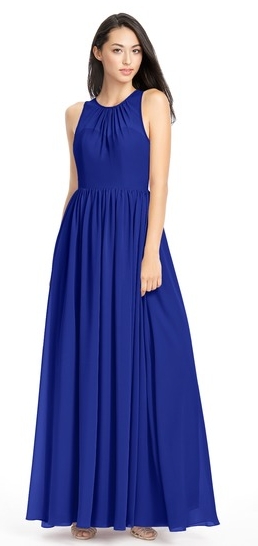 fall bridesmaid dresses, bold blue bridesmaid