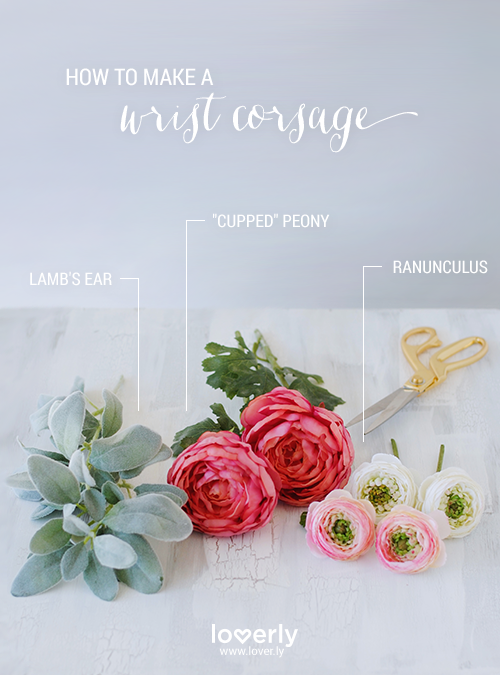 making a wrist corsage with real flowers