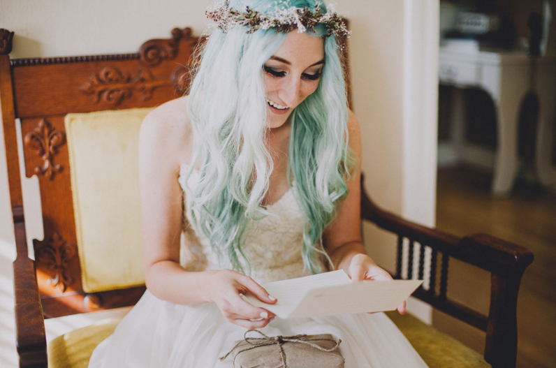 brides with pastel hair