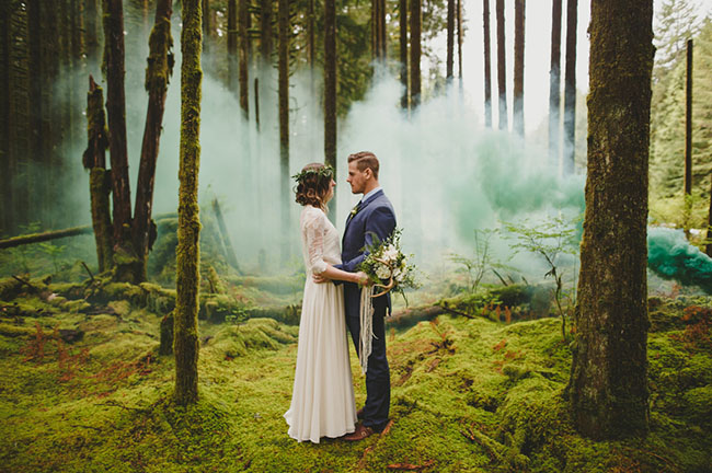 Ways To Pull Off Those Colored Smoke S In Your Wedding Photos Pnwethereal Styled 01 Colored Smoke S