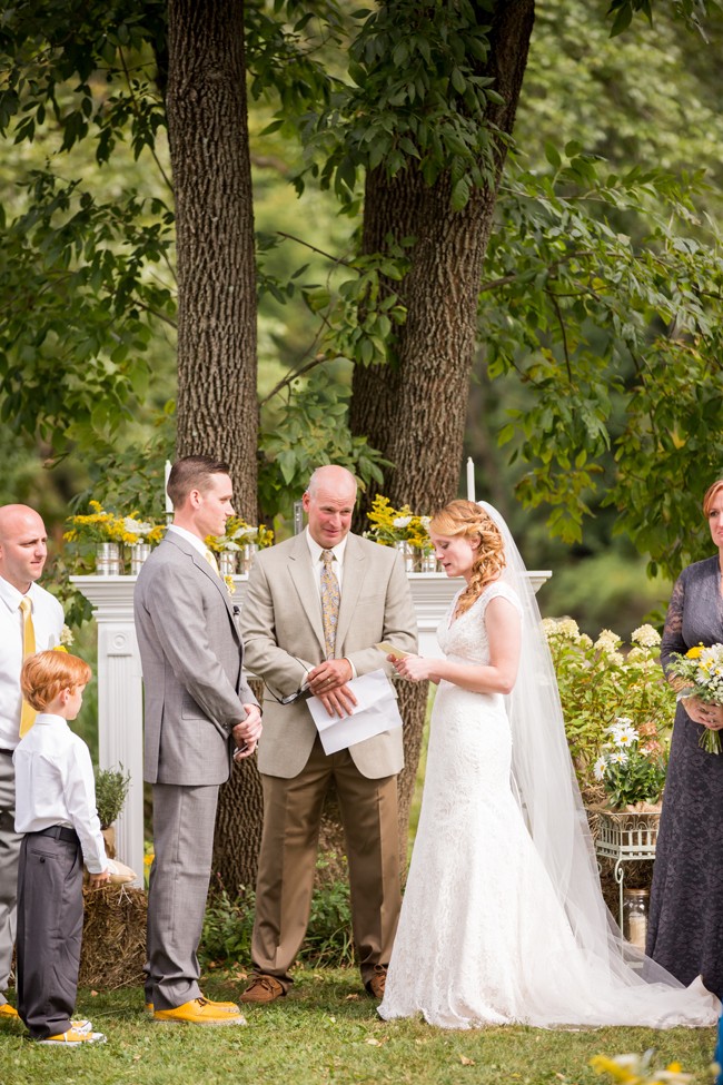 Rustic Outdoor Yellow and Grey Wedding