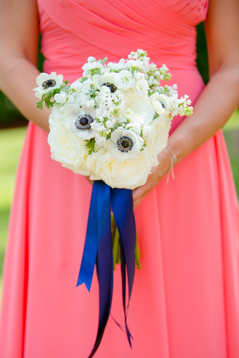 An Elegant Navy and Coral Wedding