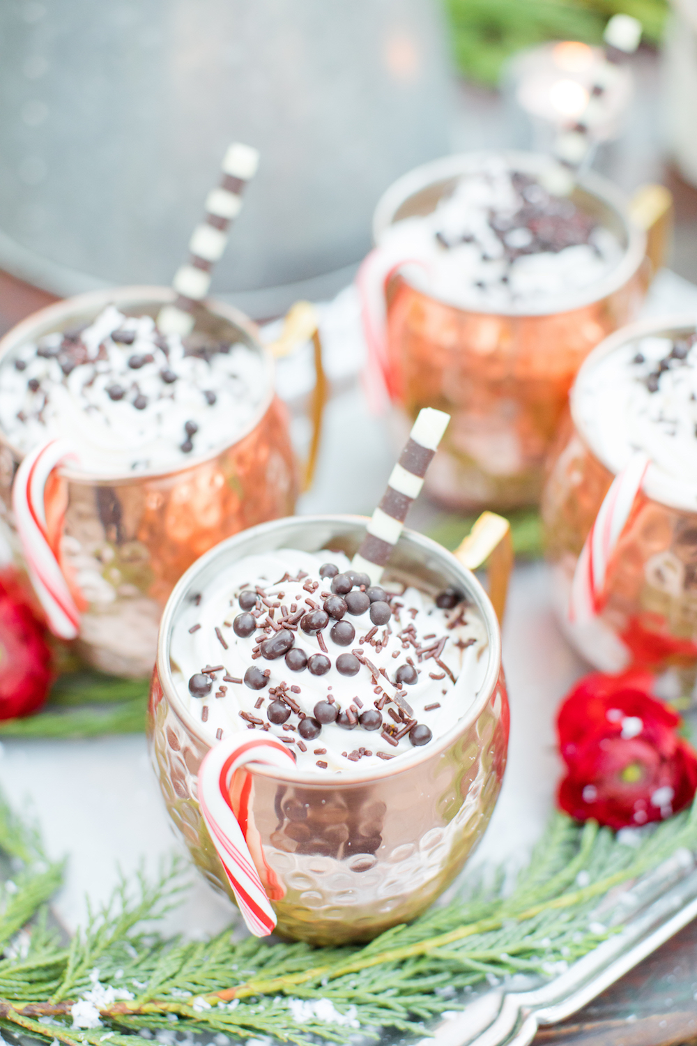 Winter Wonderland Wedding Inspiration , Hot Cocoa Bar, winter cocktail recipes