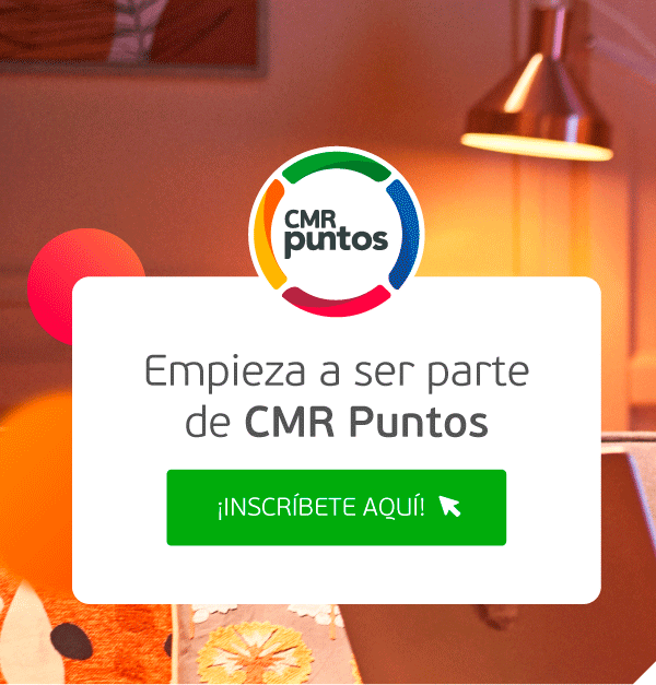 Empieza a ser parte de CMR Puntos INSCRÍBETE AQUÍ