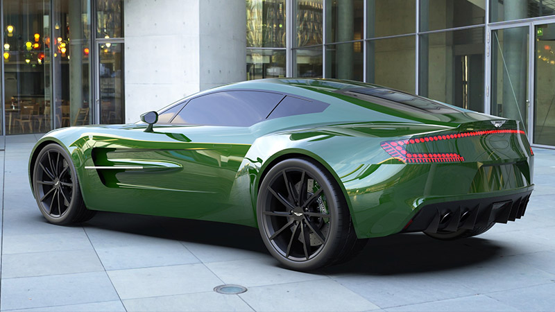Aston Martin One-77 rendering modeled in SOLIDWORKS