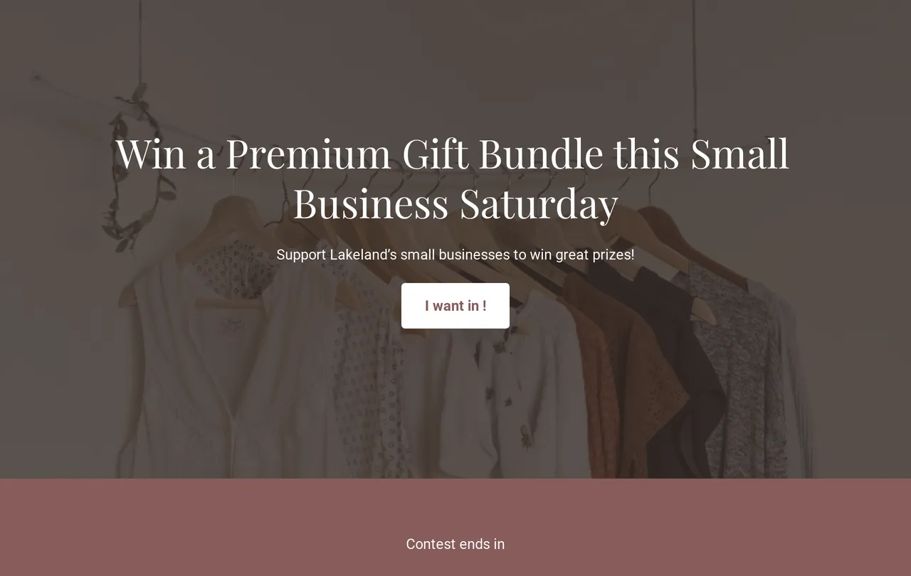 Small Business Saturday Contest Promo