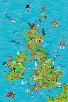 Book Cover for Children's Wall Map of the United Kingdom and Ireland by Collins Kids