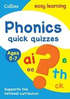 Book Cover for Phonics Quick Quizzes Ages 5-7 by Collins Easy Learning