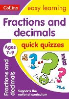 Book Cover for Fractions & Decimals Quick Quizzes. Ages 7-9 by 