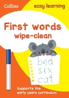 Book Cover for First Words Age 3-5 Wipe Clean Activity Book by Collins Easy Learning