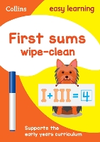 Book Cover for First Sums Age 3-5 Wipe Clean Activity Book by Collins Easy Learning