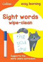 Book Cover for Sight Words Age 3-5 Wipe Clean Activity Book by Collins Easy Learning