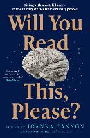Book Cover for Will You Read This, Please? by Joanna Cannon