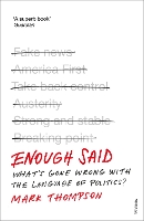 Book Cover for Enough Said by Mark Thompson