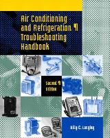 Book Cover for Air Conditioning and Refrigeration Troubleshooting Handbook by Billy Langley