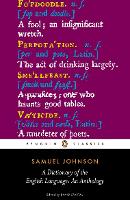 Book Cover for A Dictionary of the English Language: an Anthology by Samuel Johnson