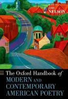 Book Cover for The Oxford Handbook of Modern and Contemporary American Poetry by Cary (Jubilee Professor of Liberal Arts and Sciences, Jubilee Professor of Liberal Arts and Sciences, University of Ill Nelson