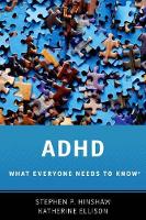 Book Cover for ADHD by Stephen P Professor, Professor, Department of Psychology, UC Berkeley Hinshaw, Katherine Pulitzerprize winning re Ellison