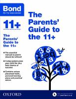 Book Cover for Bond 11+: The Parents' Guide to the 11+ by Michellejoy Hughes, Bond 11+