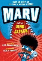 Book Cover for Marv and the Dino Attack by Alex Falase-Koya