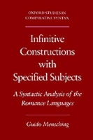 Book Cover for Infinitive Constructions with Specified Subjects by Guido (Chair of Romance Philology, Chair of Romance Philology, Free University of Berlin) Mensching