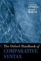Book Cover for The Oxford Handbook of Comparative Syntax by Guglielmo (Professor of Linguistics, Professor of Linguistics, University of Venice, Italy) Cinque
