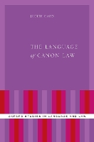 Book Cover for The Language of Canon Law by Judith (Professor of Canon Law, Professor of Canon Law, University of Bonn) Hahn