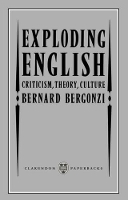 Book Cover for Exploding English by Bernard Professor of English, Professor of English, University of Warwick Bergonzi