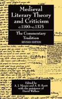 Book Cover for Medieval Literary Theory and Criticism c.1100-c.1375 by David holds the Paul W Frenzel Chair in Medieval Studies, holds the Paul W Frenzel Chair in Medieval Studies, Unive Wallace