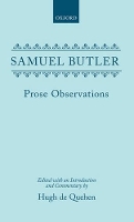 Book Cover for Prose Observations by Samuel Butler