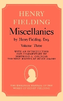 Book Cover for Miscellanies by Henry Fielding, Esq: Volume Three by Henry Fielding