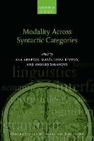 Book Cover for Modality Across Syntactic Categories by Ana Associate Professor of Linguistics, Associate Professor of Linguistics, University of Ottawa Arregui