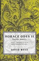 Book Cover for Horace: Odes II: Vatis Amici by Horace