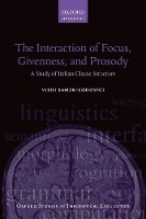 Book Cover for The Interaction of Focus, Givenness, and Prosody by Vieri Reader in Linguistics, Reader in Linguistics, University College London SamekLodovici