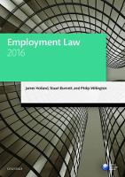 Book Cover for Employment Law 2016 by James (Emeritus Professor of Employment Law, University of the West of England, Bristol) Holland, Stuart (Formerly Dir Burnett
