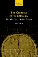 Book Cover for The Grammar of the Utterance by Alice Assistant Professor, Assistant Professor, Department of Modern Languages, University of Birmingham Corr