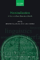 Book Cover for Nominalization by Artemis Professor of English Linguistics, Professor of English Linguistics, Humboldt University Berlin Alexiadou