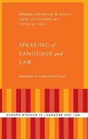 Book Cover for Speaking of Language and Law by Peter (Professor of Law, Professor of Law, Loyola Law School) Tiersma