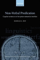 Book Cover for Nonverbal Predication by Isabelle University Paris 8 Roy