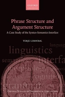 Book Cover for Phrase Structure and Argument Structure by Terje Associate Professor of English Linguistics, Associate Professor of English Linguistics, Norwegian University of Lohndal