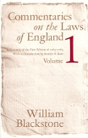 Book Cover for Commentaries on the Laws of England, Volume 1 by William Blackstone