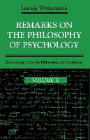 Book Cover for Remarks on the Philosophy of Psychology by Ludwig Wittgenstein