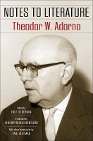 Book Cover for Notes to Literature by Theodor W. Adorno, Paul Kottman