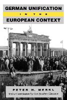 Book Cover for German Unification in the European Context by Peter  H. Merkl