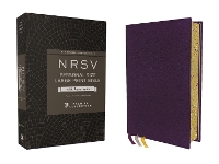 Book Cover for NRSV, Personal Size Large Print Bible with Apocrypha, Premium Goatskin Leather, Purple, Premier Collection, Printed Page Edges, Comfort Print by Zondervan