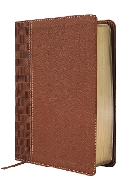 Book Cover for NIrV, Giant Print Compact Bible, Leathersoft, Brown, Comfort Print by Zondervan