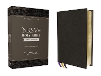 Book Cover for NRSVue, Holy Bible with Apocrypha, Premium Goatskin Leather, Black, Premier Collection, Art Gilded Edges, Comfort Print by Zondervan