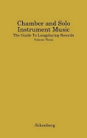 Book Cover for Chamber and Solo Instrument Music by Harold C. Schonberg