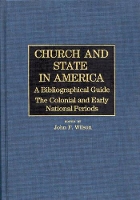 Book Cover for Church and State in America by John F. Wilson