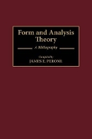Book Cover for Form and Analysis Theory by James E. Perone